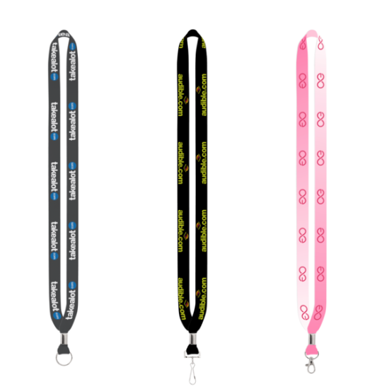 Import Rush 5/8" Dye-Sublimated Lanyard with Silver Crimp & Split-Ring