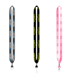 Import Rush 5/8" Dye-Sublimated Lanyard with Silver Crimp & Split-Ring