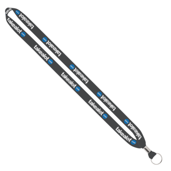 Import Rush 5/8" Dye-Sublimated Lanyard with Silver Crimp & Split-Ring