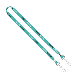 Import Rush 5/8" Dye-Sublimated Lanyard with Dual Silver Crimps & Dual Silver Metal Split-Rings