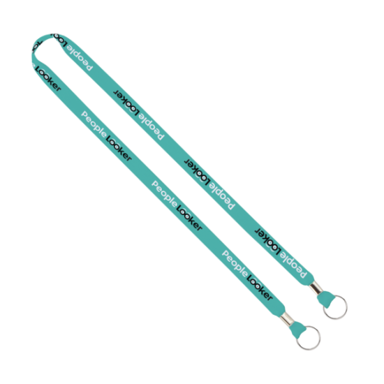 Import Rush 5/8" Dye-Sublimated Lanyard with Dual Silver Crimps & Dual Silver Metal Split-Rings