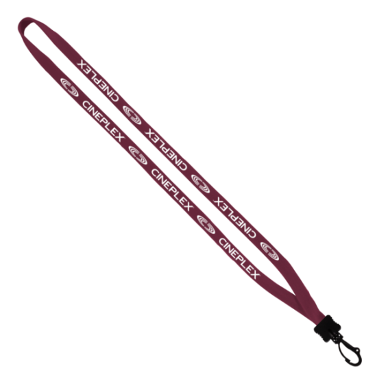 1/2" Cotton Lanyard with Plastic Clamshell & Swivel Snap Hook