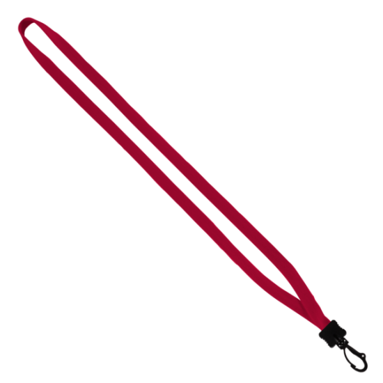 1/2" Cotton Lanyard with Plastic Clamshell & Swivel Snap Hook