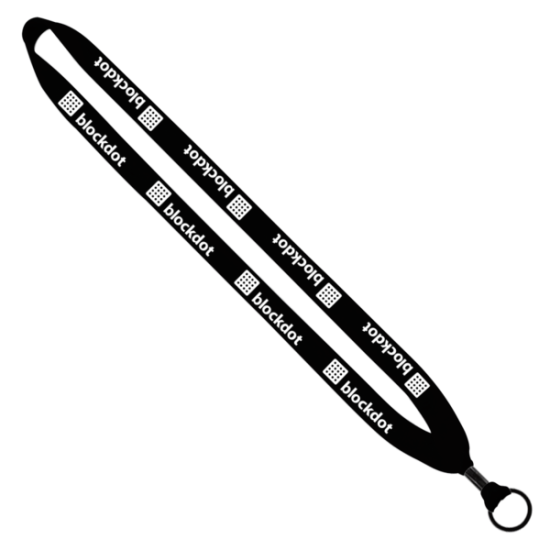 3/4" Cotton Lanyard with Metal Crimp & Split-Ring