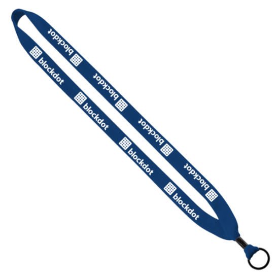 3/4" Cotton Lanyard with Metal Crimp & Split-Ring