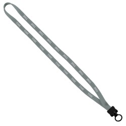 3/8" Stretchy Elastic Lanyard with Plastic Clamshell & O-Ring