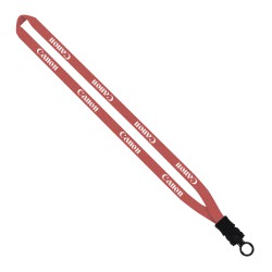 1/2" Heathered Lanyard with Plastic Snap-Buckle Release and O-Ring (Clearan