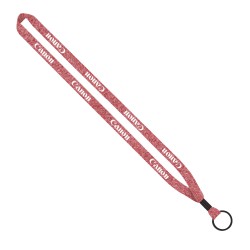 1/2" Marled Lanyard with Metal Crimp & Split-Ring