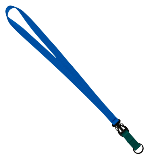 3/4" Multi color (Top and bottom) Nylon Lanyard with Plastic Slide Buckle R