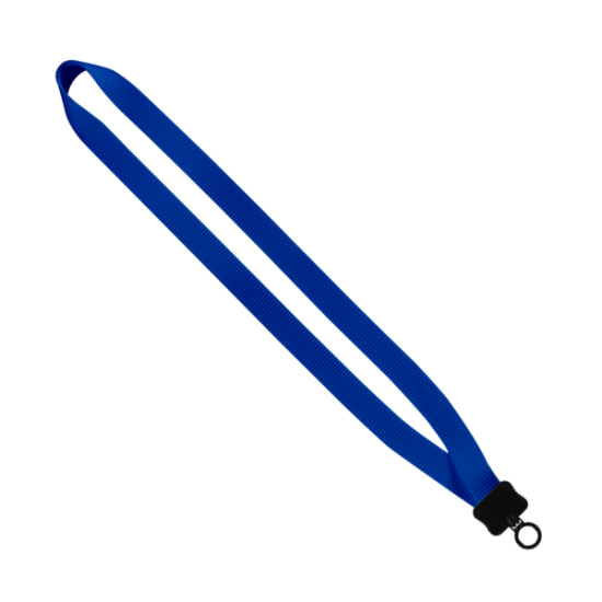 3/4" Smooth Nylon Lanyard with Plastic Clamshell & O-Ring