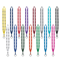 1/2" Polyester Lanyard with Metal Crimp & Split-Ring