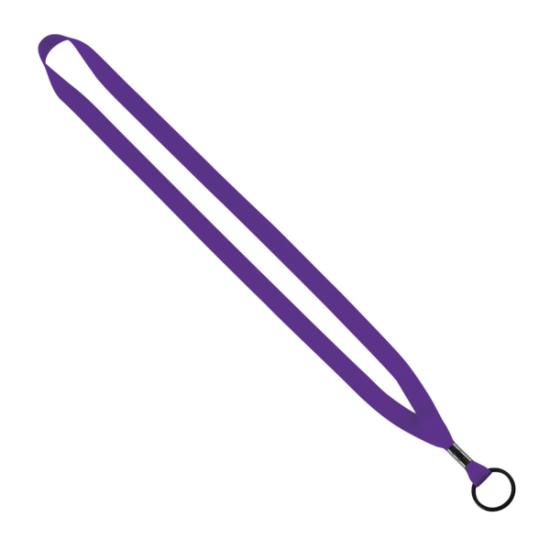 1/2" Polyester Lanyard with Metal Crimp & Split-Ring 1/2" Polyester Lanyard with Metal Crimp & Split-Ring