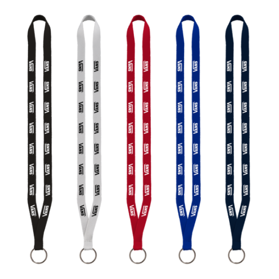 1/2" Polyester Lanyard with Sewn Metal Split-Ring