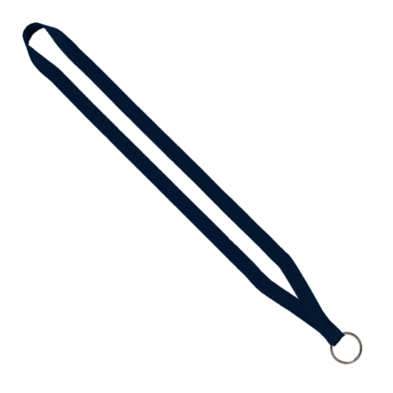 1/2" Polyester Lanyard with Sewn Metal Split-Ring