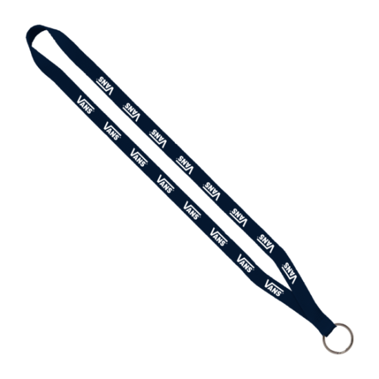 1/2" Polyester Lanyard with Sewn Metal Split-Ring