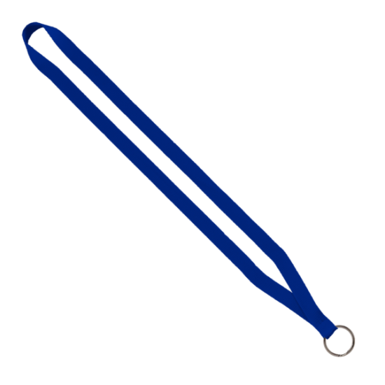 1/2" Polyester Lanyard with Sewn Metal Split-Ring