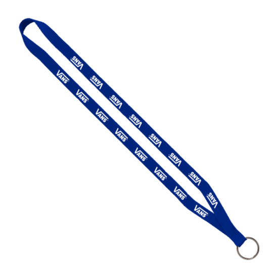 1/2" Polyester Lanyard with Sewn Metal Split-Ring