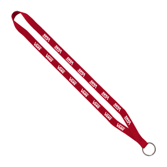 1/2" Polyester Lanyard with Sewn Metal Split-Ring