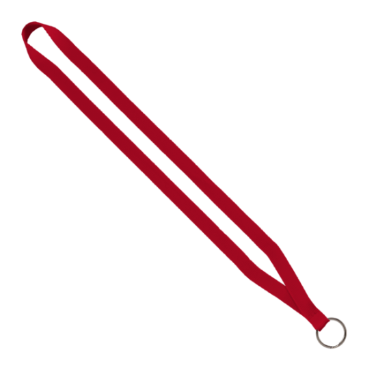 1/2" Polyester Lanyard with Sewn Metal Split-Ring