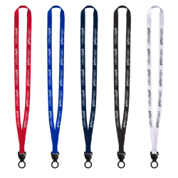 Evolution12 - 1/2" Polyester Welded Lanyard with Trapezoid and Plastic O-Ring