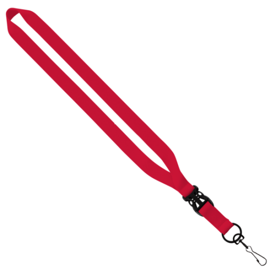3/4" Polyester Lanyard with Slide Buckle Release & Swivel Snap Hook