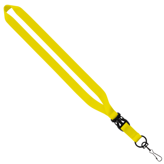 3/4" Polyester Lanyard with Slide Buckle Release & Swivel Snap Hook