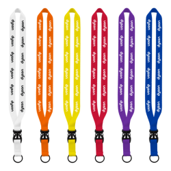 3/4" Polyester Lanyard with Slide Buckle Release & Split-Ring