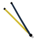 3/4" Multi color (left and right) Polyester Lanyard with Plastic Clamshell