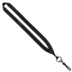 Color: Black (SnugZ) 3/4" Polyester Lanyard with Metal Crimp & Swivel Snap Hook
