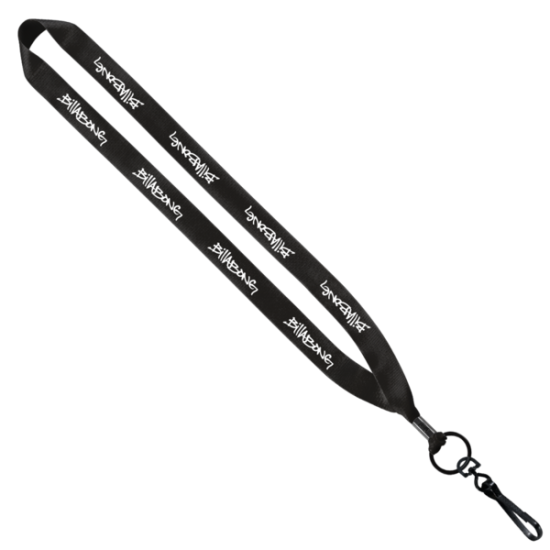 3/4" Polyester Lanyard with Metal Crimp & Swivel Snap Hook 3/4" Polyester Lanyard with Metal Crimp & Swivel Snap Hook