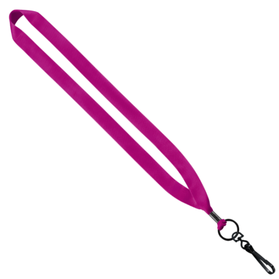 3/4" Polyester Lanyard with Metal Crimp & Swivel Snap Hook