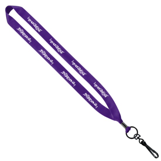 3/4" Polyester Lanyard with Metal Crimp & Swivel Snap Hook 3/4" Polyester Lanyard with Metal Crimp & Swivel Snap Hook