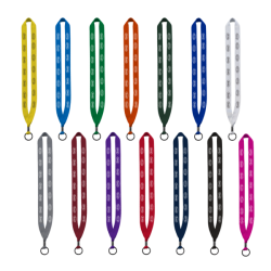 3/4" Polyester Lanyard with Metal Crimp & Split-Ring