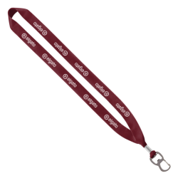 3/4" Polyester Lanyard with Metal Crimp & Metal Bottle Opener