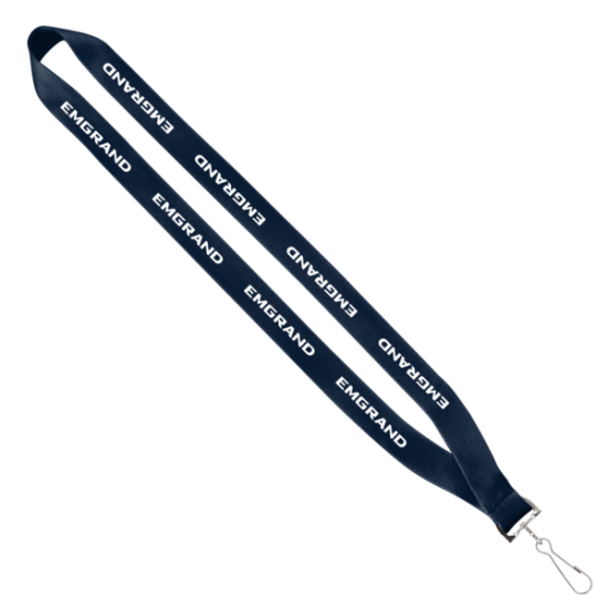3/4" Economy Polyester Lanyard with Sewn Silver Tone Swivel Snap Hook