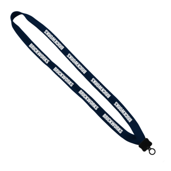 5/8" Polyester Lanyard with Plastic Clamshell & O-Ring 5/8" Polyester Lanyard with Plastic Clamshell & O-Ring