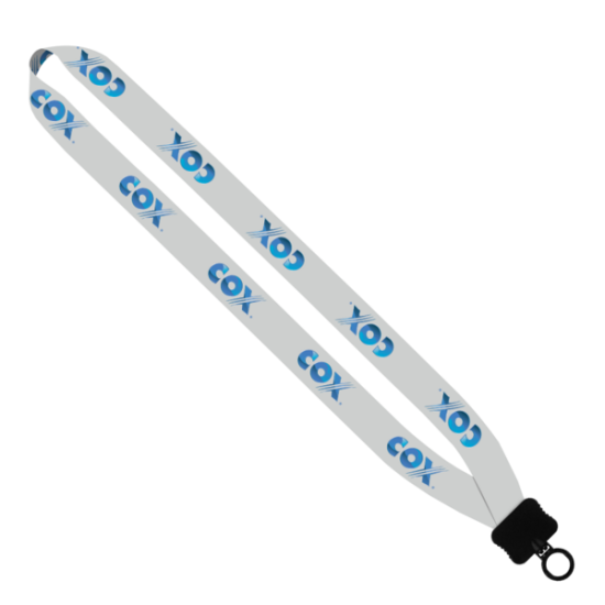 1" Dye-Sublimated Lanyard with Plastic Clamshell & O-Ring