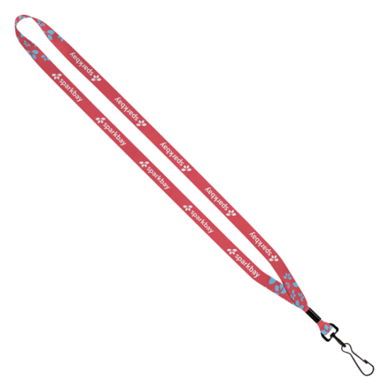 1/2" Dye-Sublimated Lanyard with Metal Crimp and Swivel Snap Hook