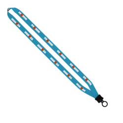 1/2" Dye-Sublimated Lanyard with Plastic Clamshell and Plastic O-Ring