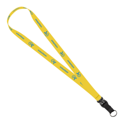 3/4" Dye-Sublimated Lanyard with Slide-Release & Metal Split-Ring