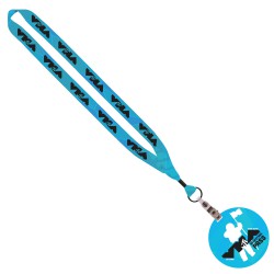 3/4" Sublimated Lanyard with 4" Round ID Badge