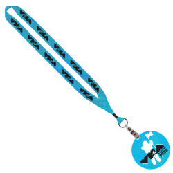 3/4" Sublimated Lanyard with 4" Round ID Badge