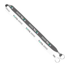 3/4" Dye-Sublimated Double Ended Lanyard w/ Metal Spit Ring