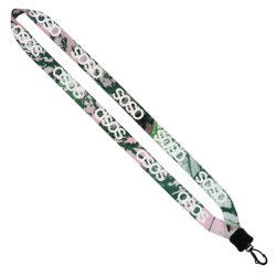 3/4" Dye-Sublimated Lanyard with Plastic Clamshell and Plastic Swivel Snap