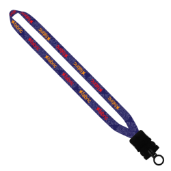 5/8" Tubular Lanyard with Plastic Snap-Buckle Release & O-Ring