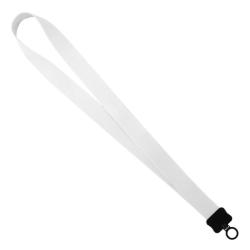 1" Dye-Sublimated Stretchy Elastic Lanyard with Plastic Clamshell and Plastic O-Ring