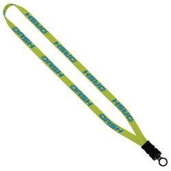 1/2" Dye-Sublimated Stretchy Elastic Lanyard with Plastic Snap-Buckle Release