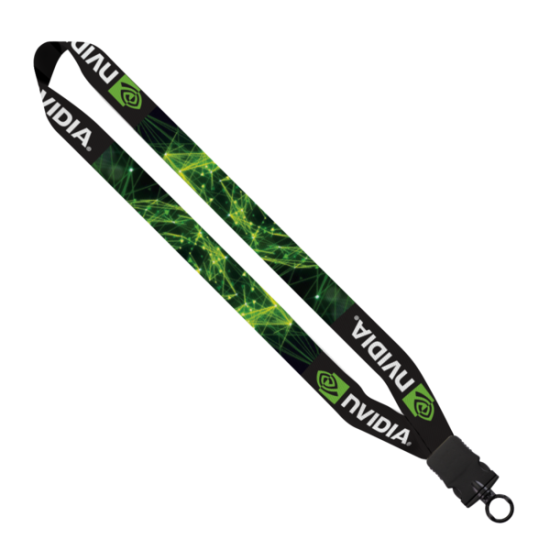 1" Dye-Sublimated Waffle Weave Lanyard