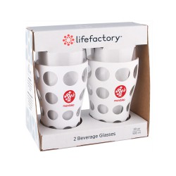 20 oz. lifefactory® Beverage Glass with Silicone Sleeve 2 Pack