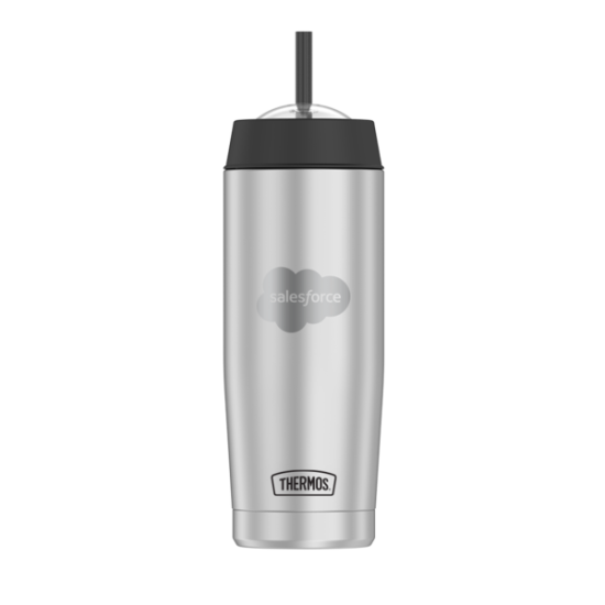 18 oz. Thermos® Double Wall Stainless Steel Tumbler with Straw